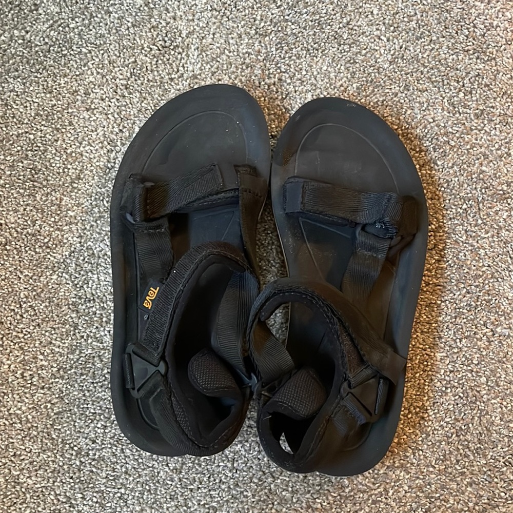 Black Teva sandals